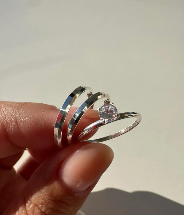 Par De Alianças 2mm Chanfrada - Prata 925, imagem 2